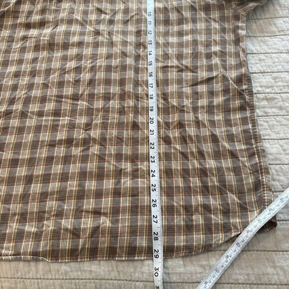 Patagonia Men's LG Brown Plaid Buckshot Shirt Soft Worn Feel Comfy Condition - Picture 11 of 14
